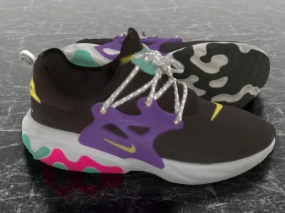 NIKE 3D RUNNING SHOES -REACT PRESTO Low-poly 3D model