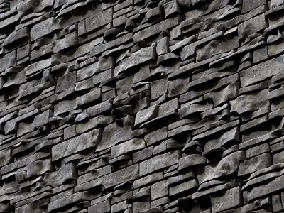 Wall clincer brick rock n3 3D model