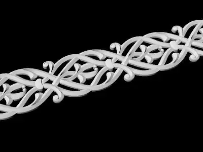 Central decor ornament for furniture 3D model 190