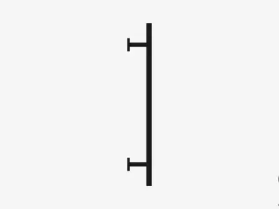 Towel Rail - Ladder - Luxury - Round - 750 - Round Plate Low-poly 3D model