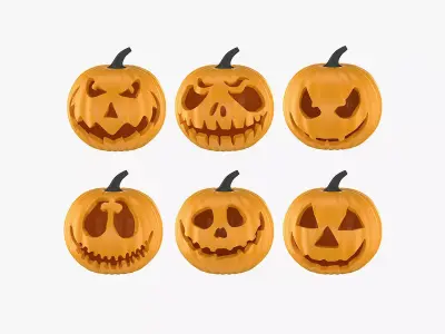 Halloween 6 Pumpkin 3D model
