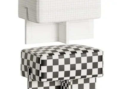 THE TUCK OTTOMAN BY RAY BOOTH 3D model