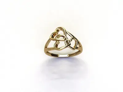Heart ring 22 3D print model