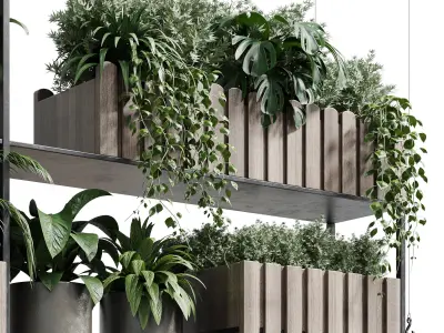 Hanging box potted plants 260  3D model