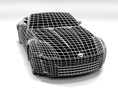 NISSAN 350Z CABRIO LOWPOLY Low-poly 3D model