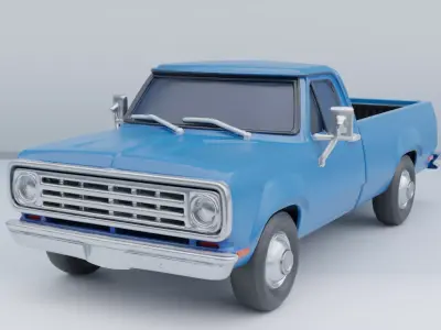 Dodge D100 Pickup Truck 1974 Car Printable 3D print model