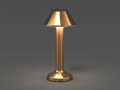 Gold Table Lamp 3D model