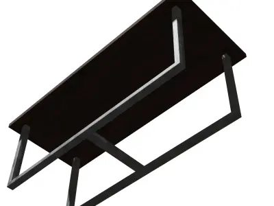 Wooden Table Low-poly 3D OBJ Model Low-poly 3D model