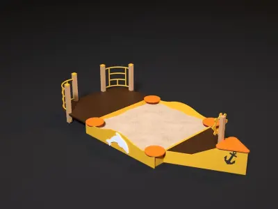 Sandbox boat 3D model