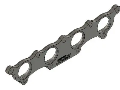 Mitsubishi 4G63T Exhaust flange oval to round 3D model