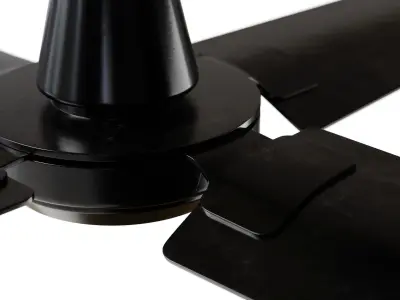 Black Ceiling Fan 3d Model  Free low-poly 3D model