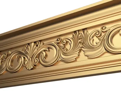 Cornice Decoration Molding 018 Low-poly 3D model