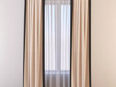 Set 30 Curtains 3D model