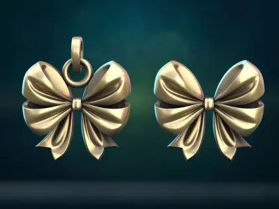 Double Bow ribbon 3D print model