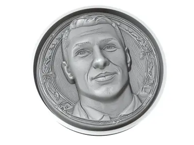 Cristiano Ronaldo Footballer Medallion 3D print model