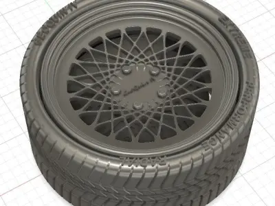 TSW Vale Wheels with Tires and Brakes for 3D Print 3D print model