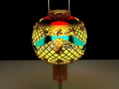 Chinese Red Lantern 3D model 62