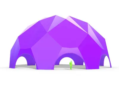 Solid Triangulated Dome Structure v1 3D model