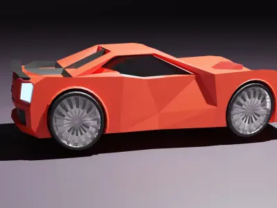 Low poly sport car 3D model purchase