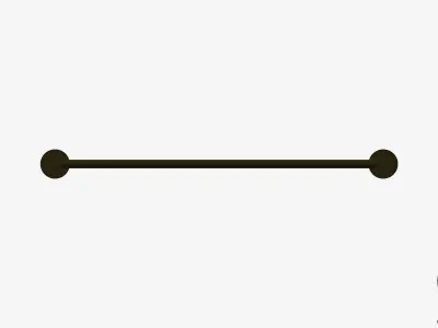 Towel Rail - Double - Luxury - Round - 600 - Round Plate Low-poly 3D model