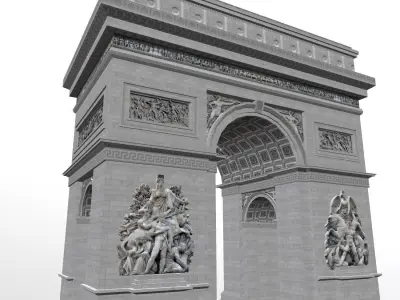 Arc de Triomphe 3d Model 3D model