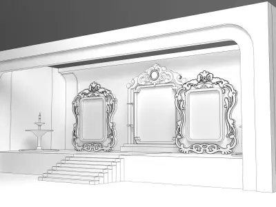 Modern Wedding Stage 3D model