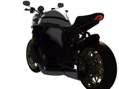Bike hurly hurly 650 Ti game ready Low-poly 3D model