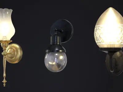 Wall Light 3D Model Collection 3D model