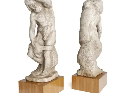 Roman slave sculpture Low-poly 3D model