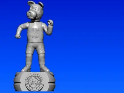 NBA - PHILADELPHIA 76ERS BASKETBALL MASCOT STATUE - 3D PRINT 3D print model