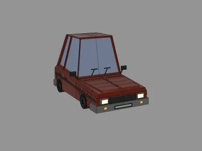 low-poly Car Low-poly 3D model