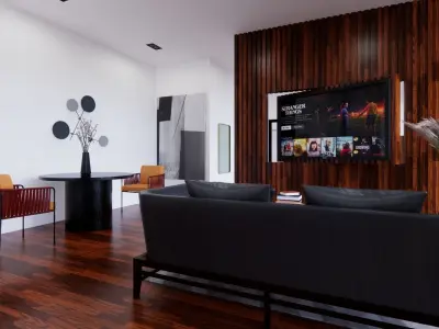 2 BEDROOM APARTMENT including open kitchen and bathroom 3D model