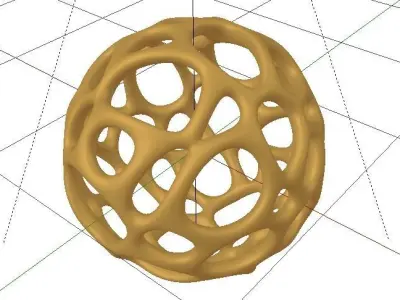 Parametric Voronoi Sphere Low-poly 3D model