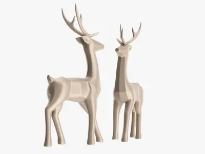 Christmas decorative reindeer 3D model