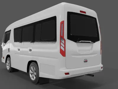 8 types Truck ISUZU NMR 71 Low-poly 3D model