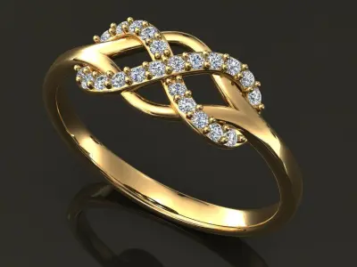 Ring Engagement Infinity 3D print model