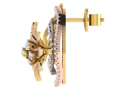 Women Flower Drop  Earring  3D print model purchase