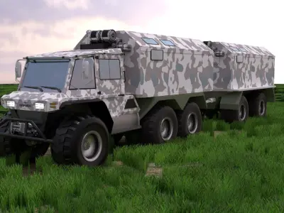 Swamp rover Petrovich 3D model