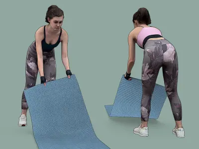 Stylized Fitness Character 3D model