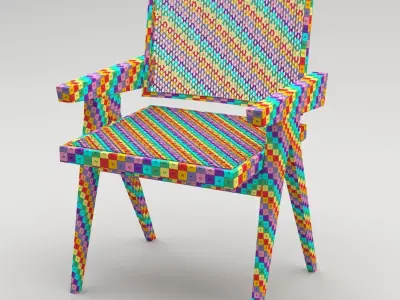 Modern Wood Chair 3D model