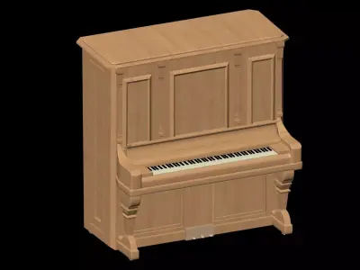 piano wooden 3D model