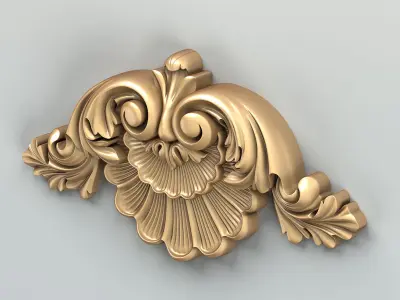 Carved decor central 045 3D model