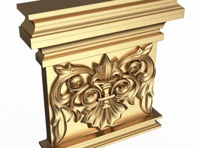 Carved Capital 01101 Low-poly 3D model