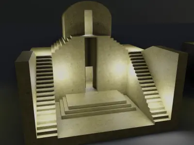 Miniature 3D Printing Structure Type-5 3D model