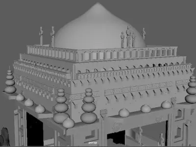 Indian temple 04 3D model