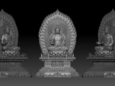 Amitabha Buddha  3D print model