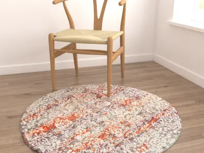 Round Rug Set 148 3D model