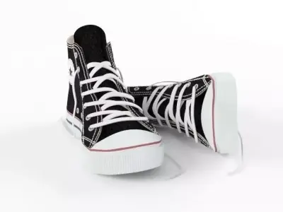 Converse All-Star Shoes Low-poly 3D model