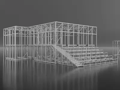 Metal Building 3D model