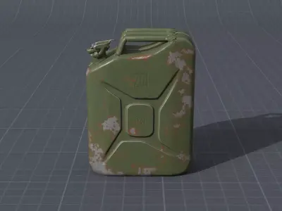 Old rusty Jerry Can 3D Low-poly 3D model